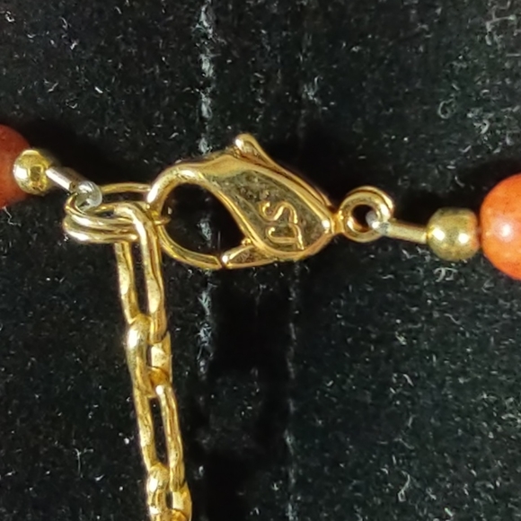 Vintage Lee Sands Sponge Coral Bead Necklace - Picture 3 of 4